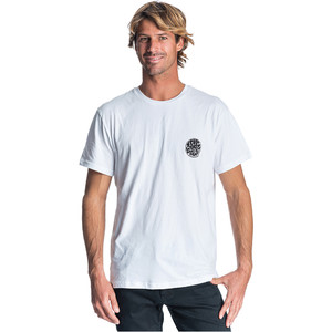 2019 Rip Curl Curl Heren Origineel Surfer Wetty T-shirt Wit Ctecz5